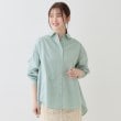シューラルー(SHOO・LA・RUE)の【洗える】バックギャザーがポイント 綿ワッシャー前開きシャツ1
