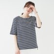 シューラルー(SHOO・LA・RUE)の【洗える/S-LL/綿100％】5分袖ボートネックトップス13