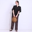 シューラルー(SHOO・LA・RUE)の【S-LL/UV/接触冷感/抗菌防臭】体型を自然にカバー フレンチリネンブレンド襟付ドルマンシャツ7