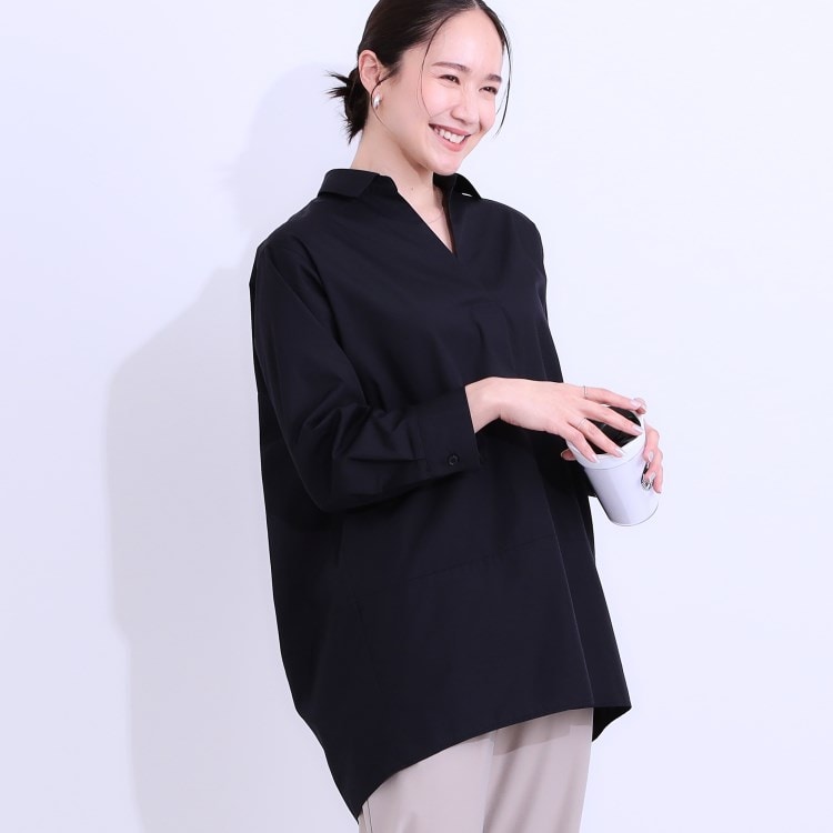 シューラルー(SHOO・LA・RUE)の【洗える/S-LL】きれいに体型カバーが叶うチュニックシャツ チュニック