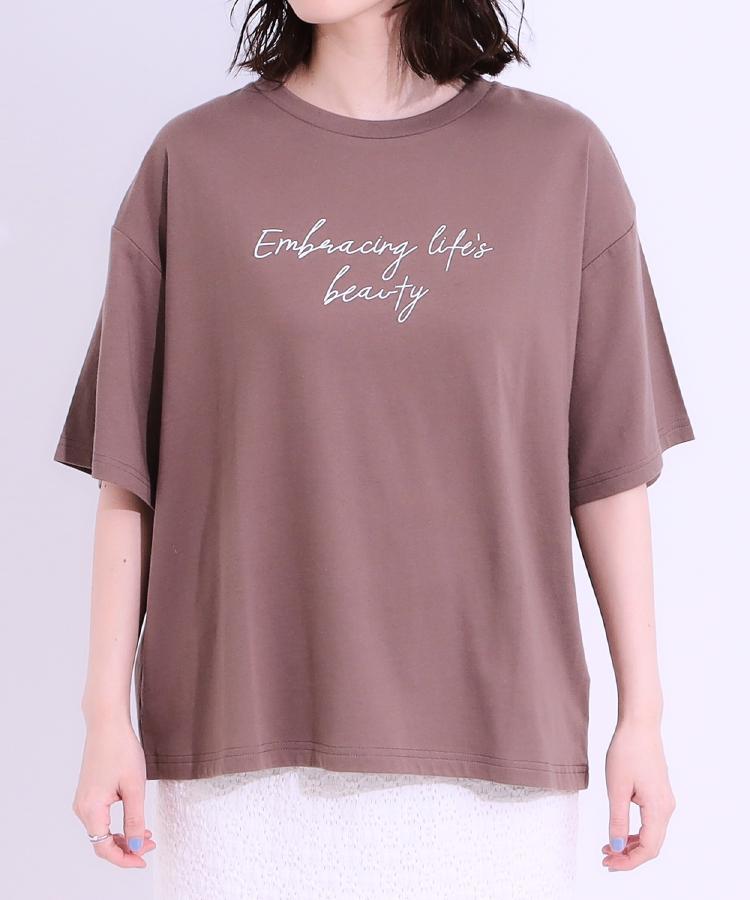 シューラルー(SHOO・LA・RUE)の【選べる4柄】コットンプリントロゴTシャツ33