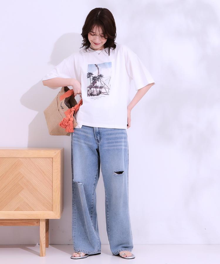シューラルー(SHOO・LA・RUE)の【選べる4柄】コットンプリントロゴTシャツ3