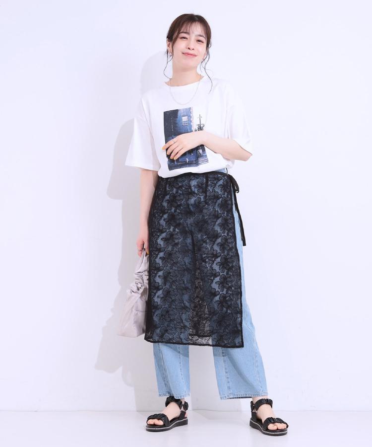 シューラルー(SHOO・LA・RUE)の【選べる4柄】コットンプリントロゴTシャツ46