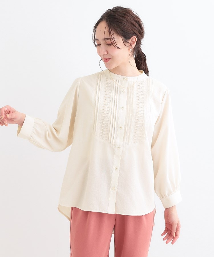 シューラルー(SHOO・LA・RUE)の【S-LL】お顔周りを華やかに おりがみタックブラウス1