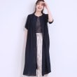 シューラルー(SHOO・LA・RUE)のさらさらドビーギャザーワンピース ネイビー(094)