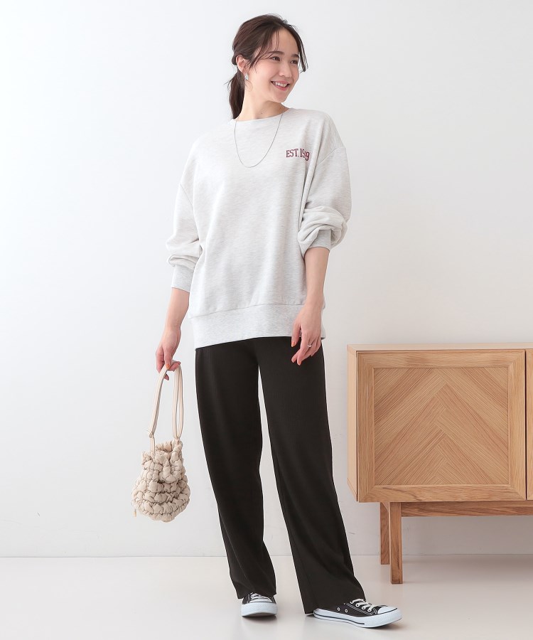 シューラルー(SHOO・LA・RUE)の【洗える/S-LL】やわらか楽ちん カットリブパンツ7
