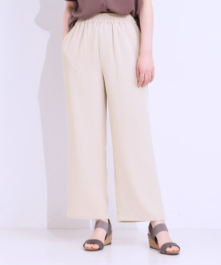 シューラルー(SHOO・LA・RUE)の【洗える/接触冷感/UV/SS-3L】さらさらぷるんワイドパンツ5