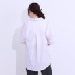 シューラルー(SHOO・LA・RUE)の【S-LL/ひんやり/UV/吸水速乾/洗濯後しわになりにくい】ラッシュガードにもなる ストライプ前開きシャツ6