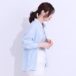 シューラルー(SHOO・LA・RUE)の【S-LL/ひんやり/UV/吸水速乾/洗濯後しわになりにくい】ラッシュガードにもなる ストライプ前開きシャツ2