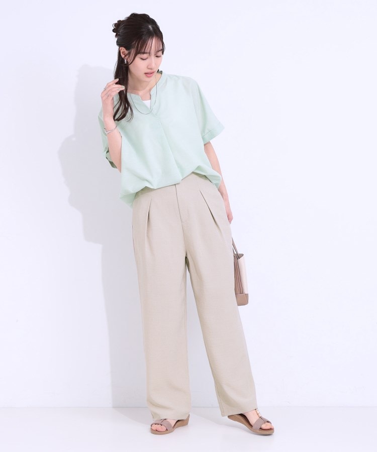 シューラルー(SHOO・LA・RUE)の【洗える/S-LL】麻調ビンテージストレート11