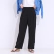 シューラルー(SHOO・LA・RUE)の【洗える/S-LL】麻調ビンテージストレート ブラック(019)