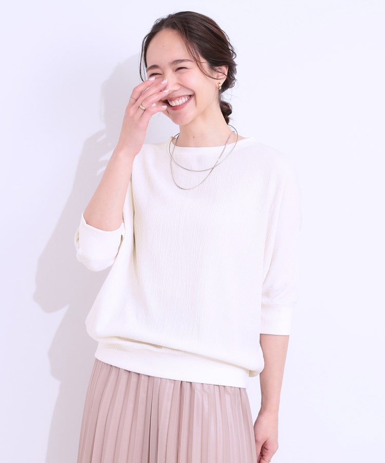 S-LL】ゆるシルエットが心地よい リブドルマントップス S-LL】ゆるシルエットが心地よい リブドルマントップス