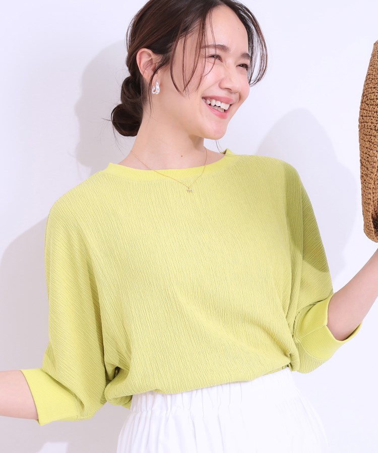 S-LL】ゆるシルエットが心地よい リブドルマントップス S-LL】ゆるシルエットが心地よい リブドルマントップス