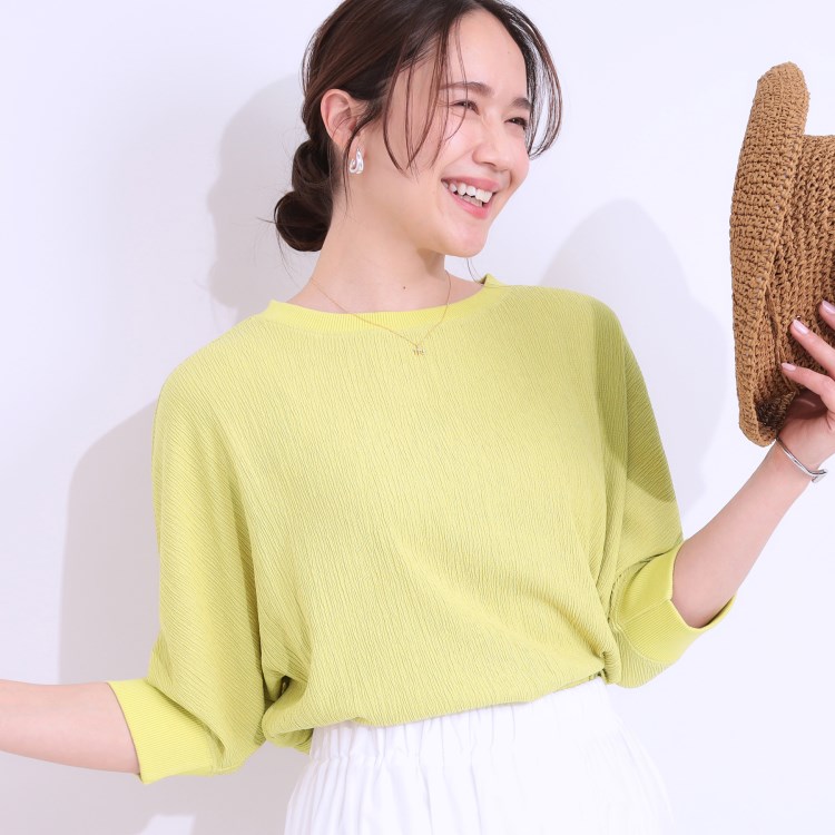 シューラルー(SHOO・LA・RUE)の【S-LL】ゆるシルエットが心地よい リブドルマントップス カットソー