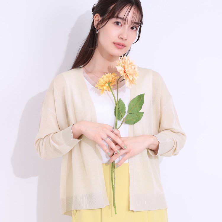 シューラルー(SHOO・LA・RUE)の【洗える/S-LL】ナチュラル感が上品 サッと羽織れるカーディガン カーディガン/ボレロ