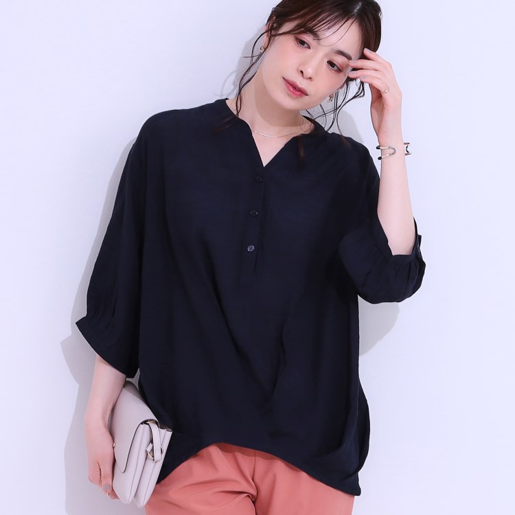 シューラルー(SHOO・LA・RUE)の【S-LL】インせず腰回りすっきり フロントタックブラウス