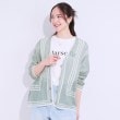 シューラルー(SHOO・LA・RUE)のレースのような編み柄が上品 Vネックカーディガン9