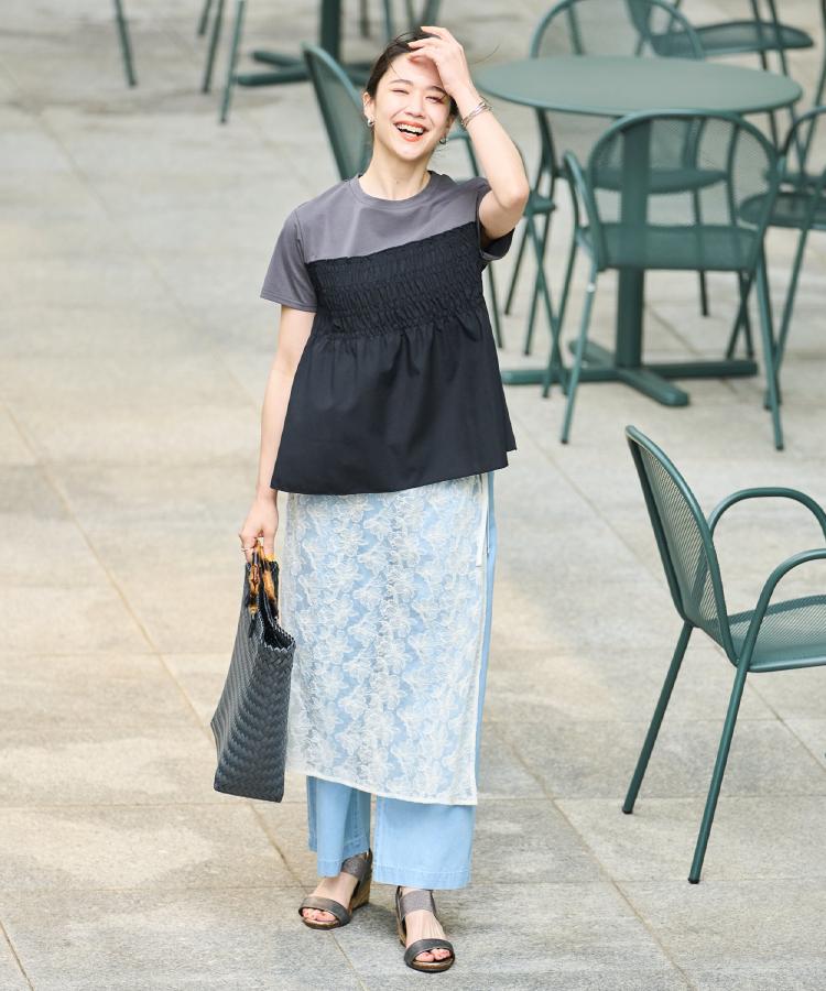 シューラルー(SHOO・LA・RUE)の【洗える】チュール刺繍ラップスカート16