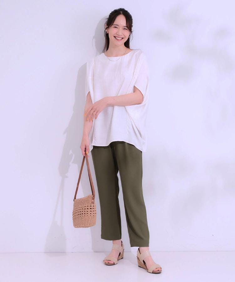 シューラルー(SHOO・LA・RUE)の【S-LL/ひんやり/体型カバー】ゆるシルエットが心地よい ドルマンブラウス15