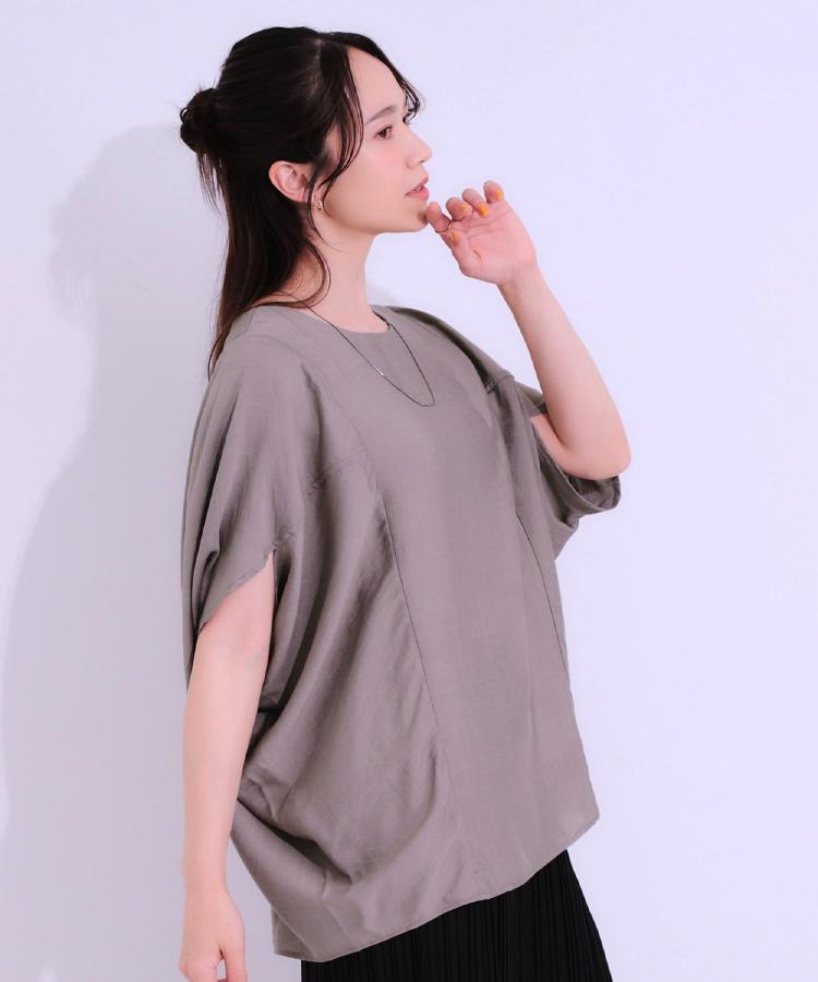 シューラルー(SHOO・LA・RUE)の【S-LL/ひんやり/体型カバー】ゆるシルエットが心地よい ドルマンブラウス6