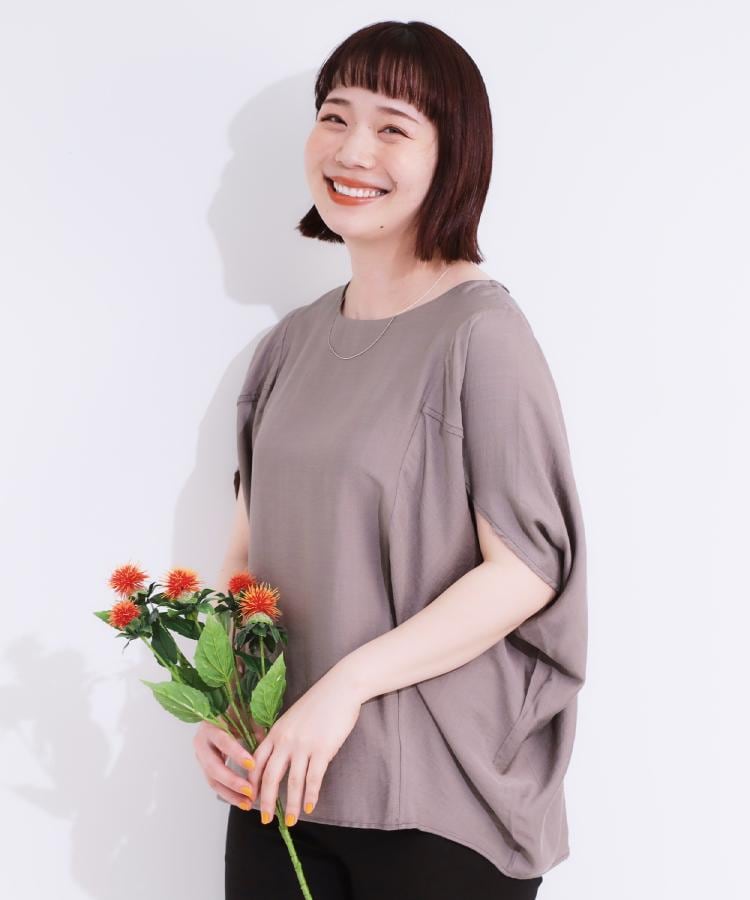 シューラルー(SHOO・LA・RUE)の【S-LL/ひんやり/体型カバー】ゆるシルエットが心地よい ドルマンブラウス28