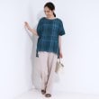 シューラルー(SHOO・LA・RUE)のポンチョシルエットで涼やか シアーチェックブラウス11