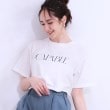 シューラルー(SHOO・LA・RUE)の【S-LL/ひんやり/UV】汗をかいても気になりにくい グラフィックTシャツ ホワイト(101)