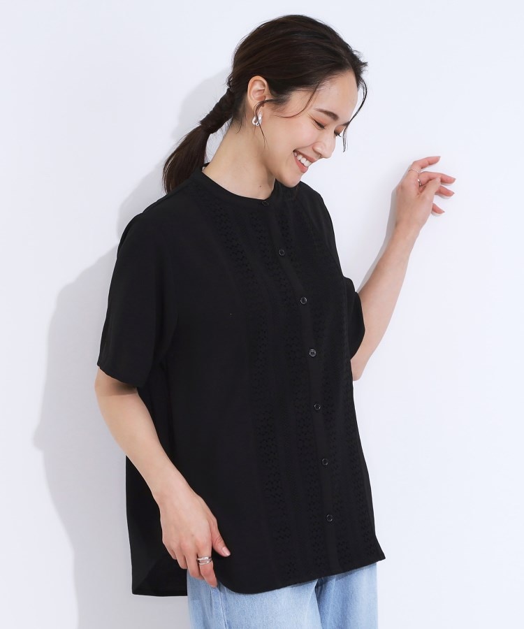 シューラルー(SHOO・LA・RUE)のレース切替半袖ブラウス6