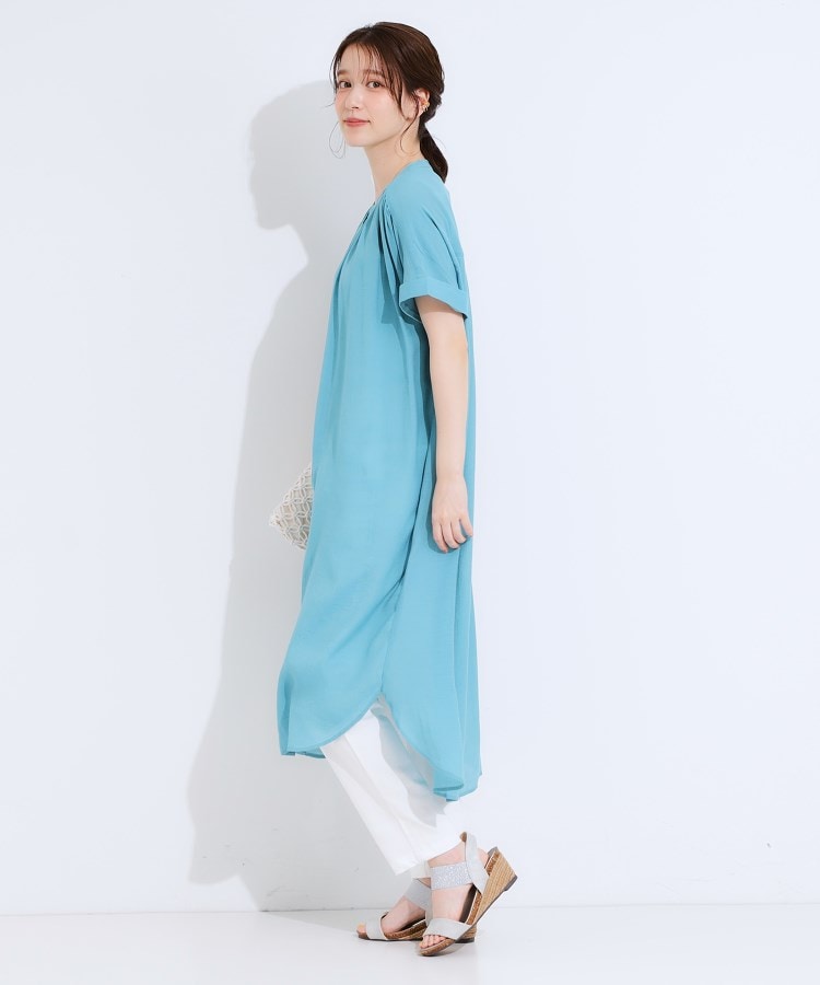シューラルー(SHOO・LA・RUE)の【接触冷感/S-LL/洗える】前あきロングシャツ10