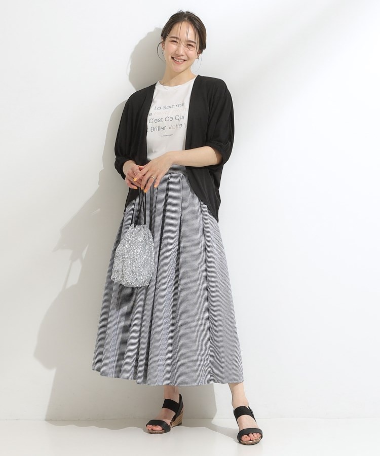 シューラルー(SHOO・LA・RUE)の【ひんやり/UV/さらさらタッチ】女性らしさ漂う 5分袖ボレロカーディガン7