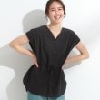 シューラルー(SHOO・LA・RUE)の着まわしがきく さらっと着れるサファリシャツ ブラック(019)
