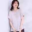 シューラルー(SHOO・LA・RUE)の【洗える/S-LL/プチプラ】梨地バンドカラーシャツ ライトグレー(011)