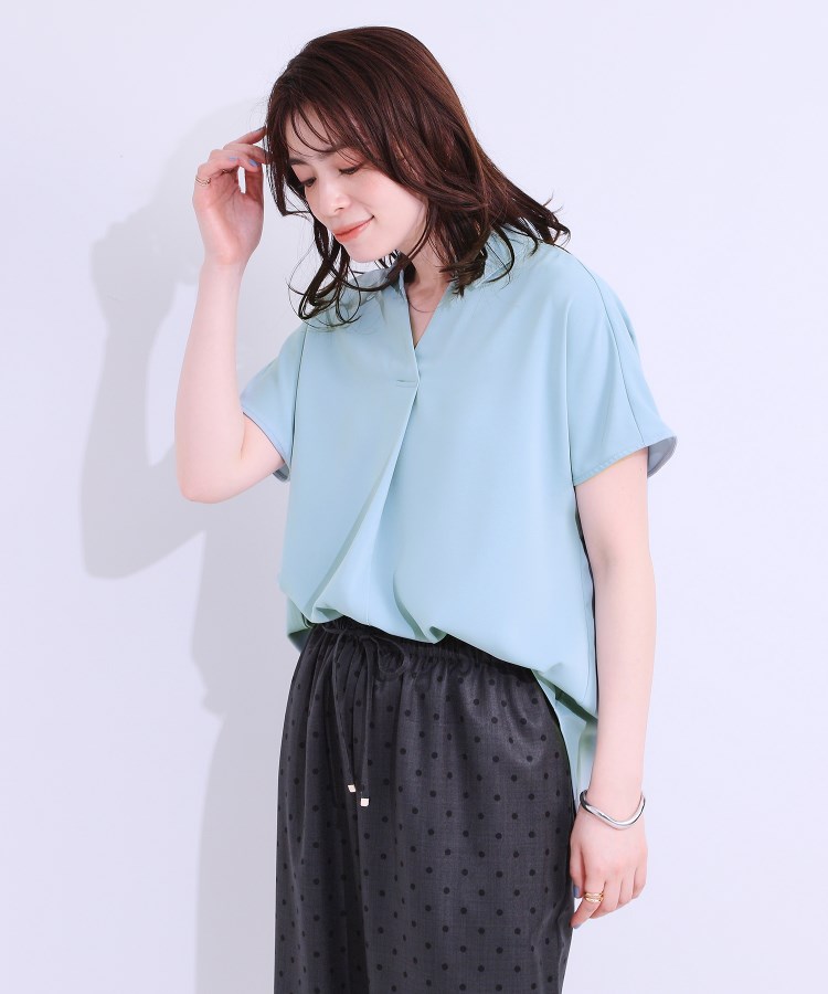 シューラルー(SHOO・LA・RUE)の【洗える/S-LL/プチプラ】スキッパーブラウス6