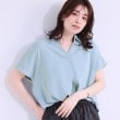シューラルー(SHOO・LA・RUE)の【洗える/S-LL/プチプラ】スキッパーブラウス サックスブルー(090)