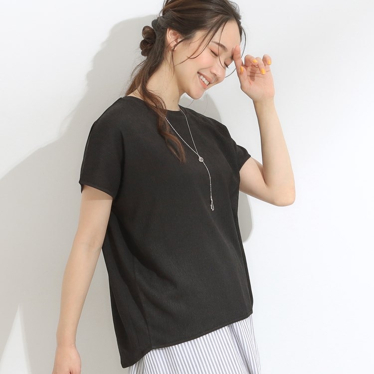 シューラルー(SHOO・LA・RUE)の軽やかな着心地のしぼしぼトップス カットソー