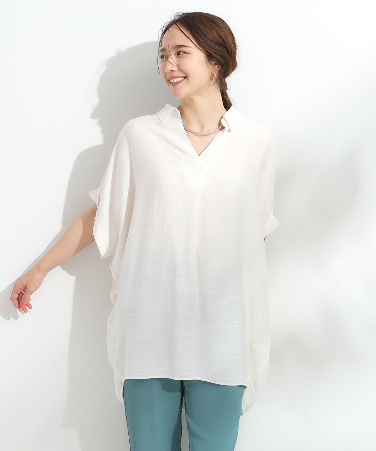 シューラルー(SHOO・LA・RUE)の【ひんやり】身体のラインをきれいに見せるコクーンシルエットワンピース1