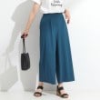 シューラルー(SHOO・LA・RUE)のさらさらひんやりストレッチガウチョパンツ ブルーグリーン(097)