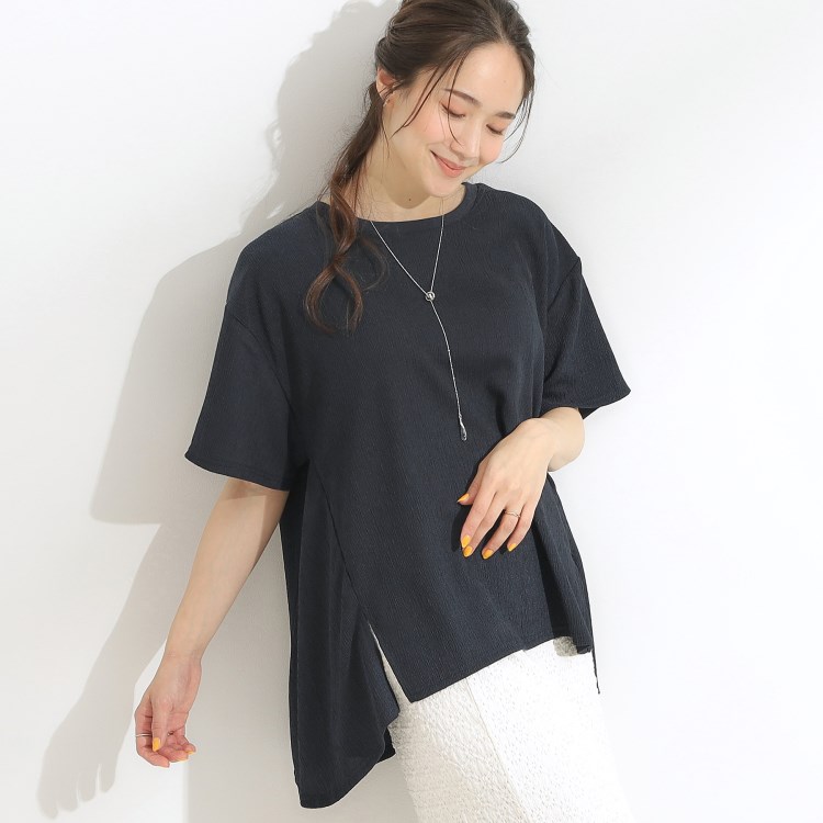 シューラルー(SHOO・LA・RUE)の涼しくきれいにきまる Aライントップス カットソー
