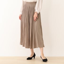 シューラルー(SHOO・LA・RUE)のヴィンテージサテンプリーツスカート マキシ・ロングスカート