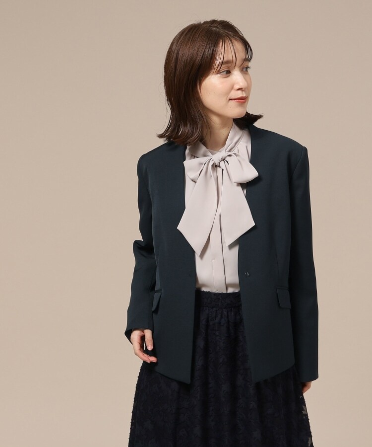 シューラルー(SHOO・LA・RUE)の【S-3L/洗える/通勤】ダブルクロス Vネックジャケット【CIRCRIC】29