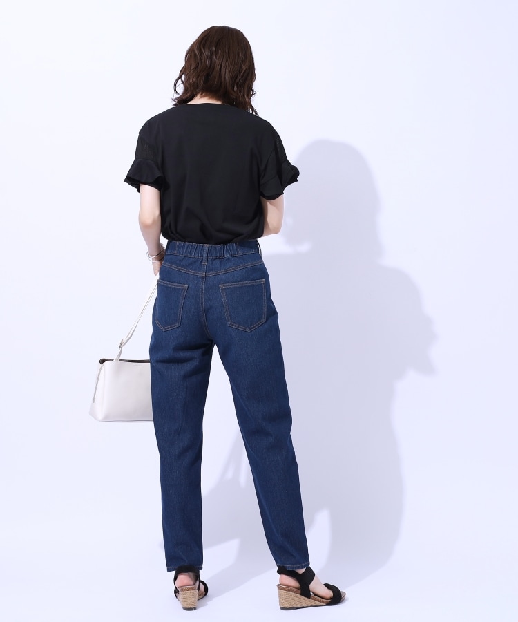 SS-3L/美脚シルエット】いつでも頼れる デニムテーパードパンツ SS-3L/美脚シルエット】いつでも頼れる デニムテーパードパンツ
