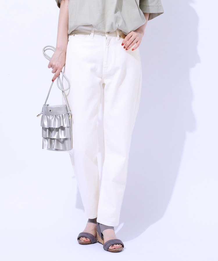 SS-3L/美脚シルエット】いつでも頼れる デニムテーパードパンツ SS-3L/美脚シルエット】いつでも頼れる デニムテーパードパンツ