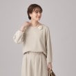 シューラルー(SHOO・LA・RUE)の【通勤/デイリー/セットアップ可】カットジョーゼット　お袖タック トップス12