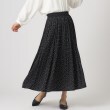 シューラルー(SHOO・LA・RUE)の【デイリー/セレモニーにも】ヴィンテージサテン プリーツスカート【CIRCRIC】 ブラック(619)