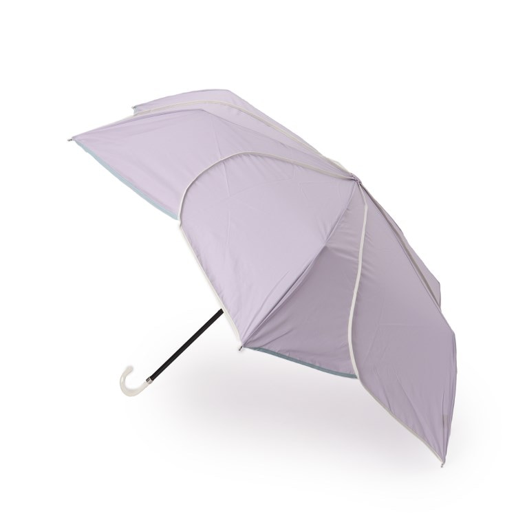 シューラルー(SHOO・LA・RUE)の◆【晴雨兼用】because バイカラーパイピングミニ 折りたたみ傘 折りたたみ傘