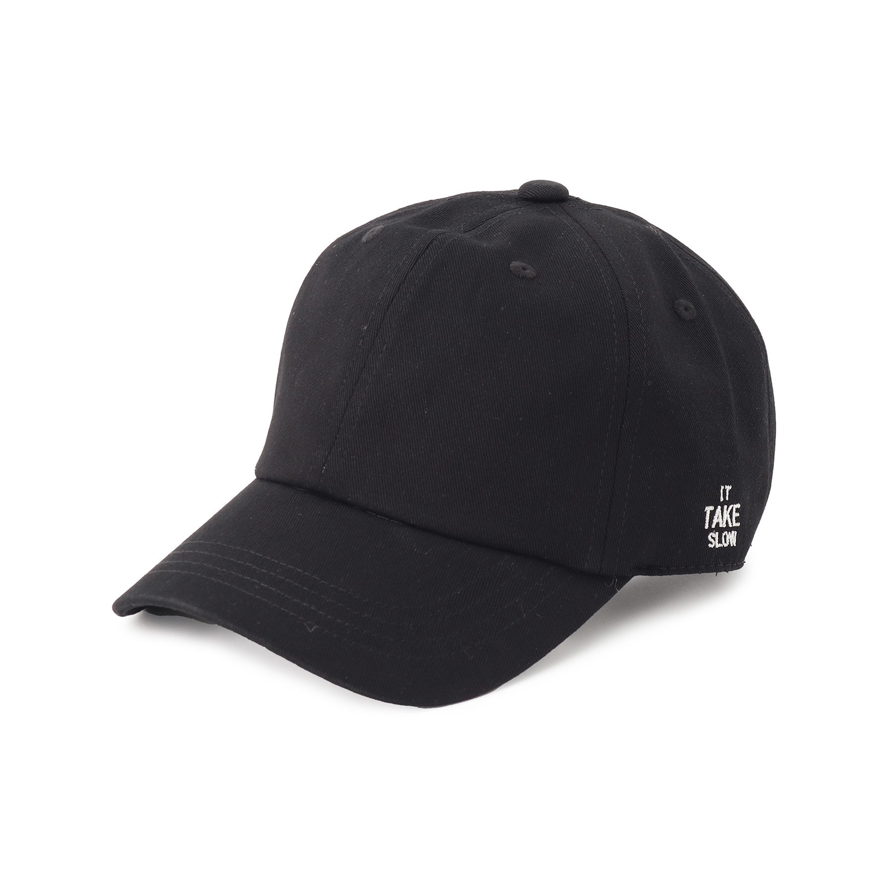 シューラルー(SHOO・LA・RUE)のサイド刺繍CAP ブラック(019)