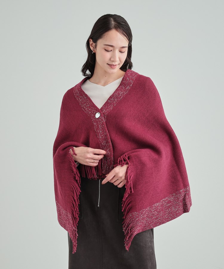 シューラルー(SHOO・LA・RUE)の【2WAY】大人のきらめき ラメライン ラッセルケープ15