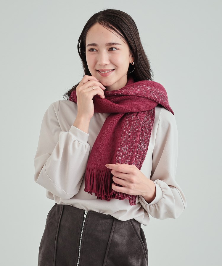 シューラルー(SHOO・LA・RUE)の【2WAY】大人のきらめき ラメライン ラッセルケープ18
