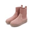 シューラルー(SHOO・LA・RUE)の【高レビュー/撥水】すっぽりラクラク はきぐちニットブーツ ピンク(072)