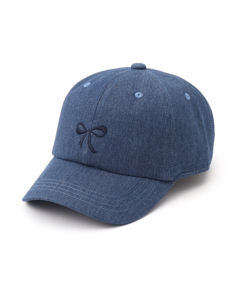 シューラルー(SHOO・LA・RUE)のリボン刺繍CAP ブルー(193)